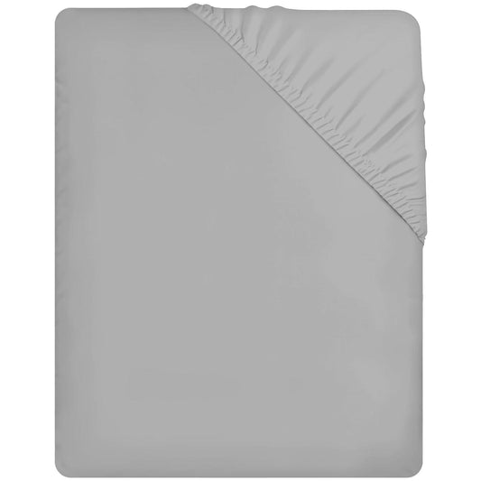 Fitted Sheet-Light Grey - Pamposh