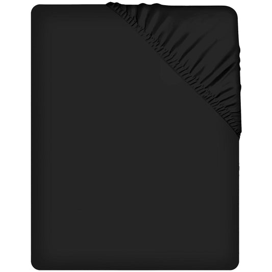 Fitted Sheet-Black - Pamposh