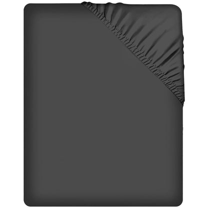 Fitted Sheet-Charcoal Grey - Pamposh