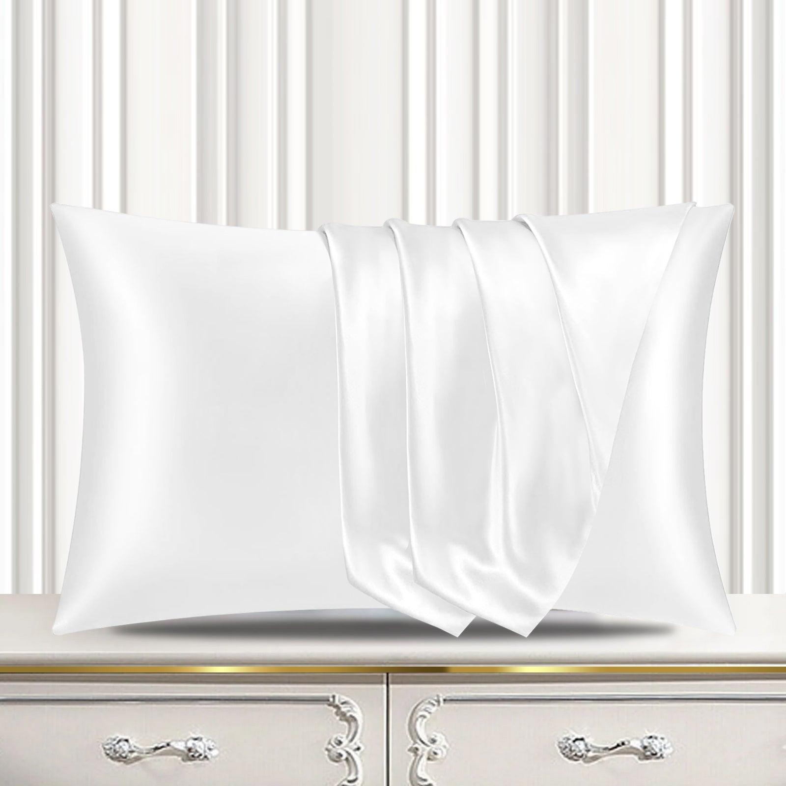 Satin Silk Pillowcase-White - Pamposh