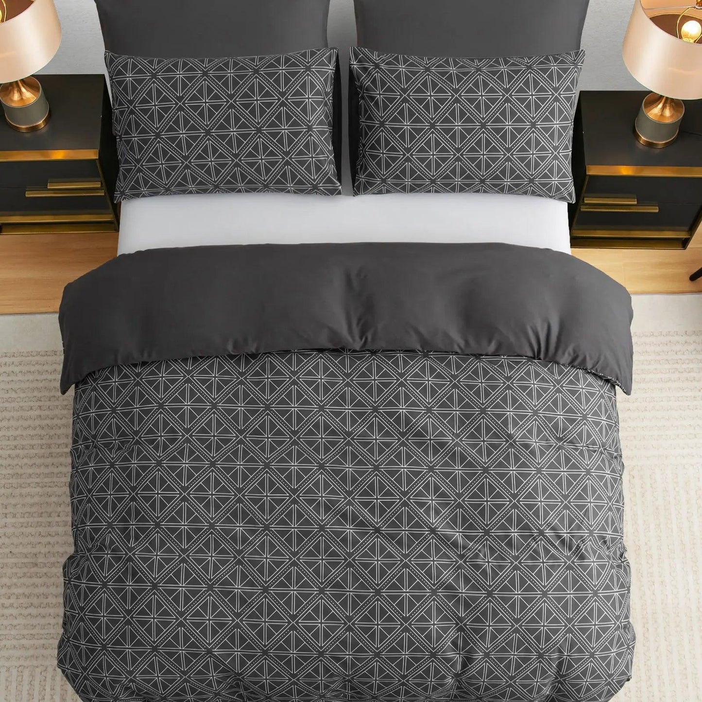 Pamposh Duvet Cover Set-Diamonds - Pamposh