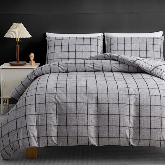 Pamposh Duvet Cover Set-Grunch Lines - Pamposh