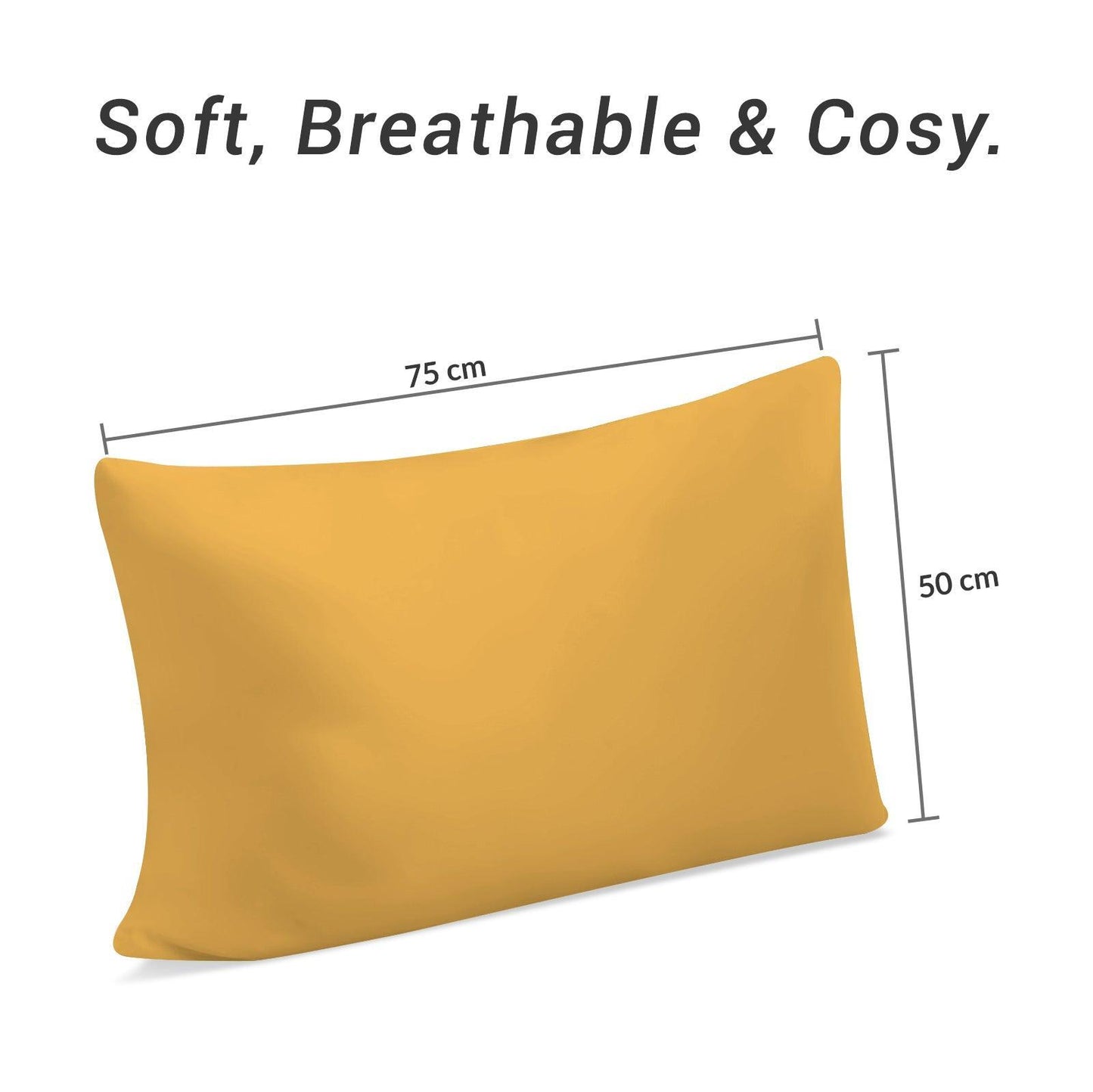 Microfiber Pillowcase-Gold - Pamposh