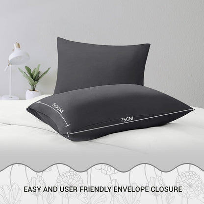 Microfiber Pillowcase-Charcoal - Pamposh