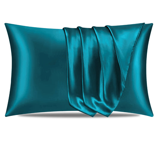 Satin Silk Pillowcase-Teal Pamposh