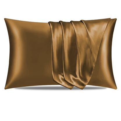 Satin Silk Pillowcase-Brown Pamposh