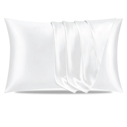 Satin Silk Pillowcase-White Pamposh