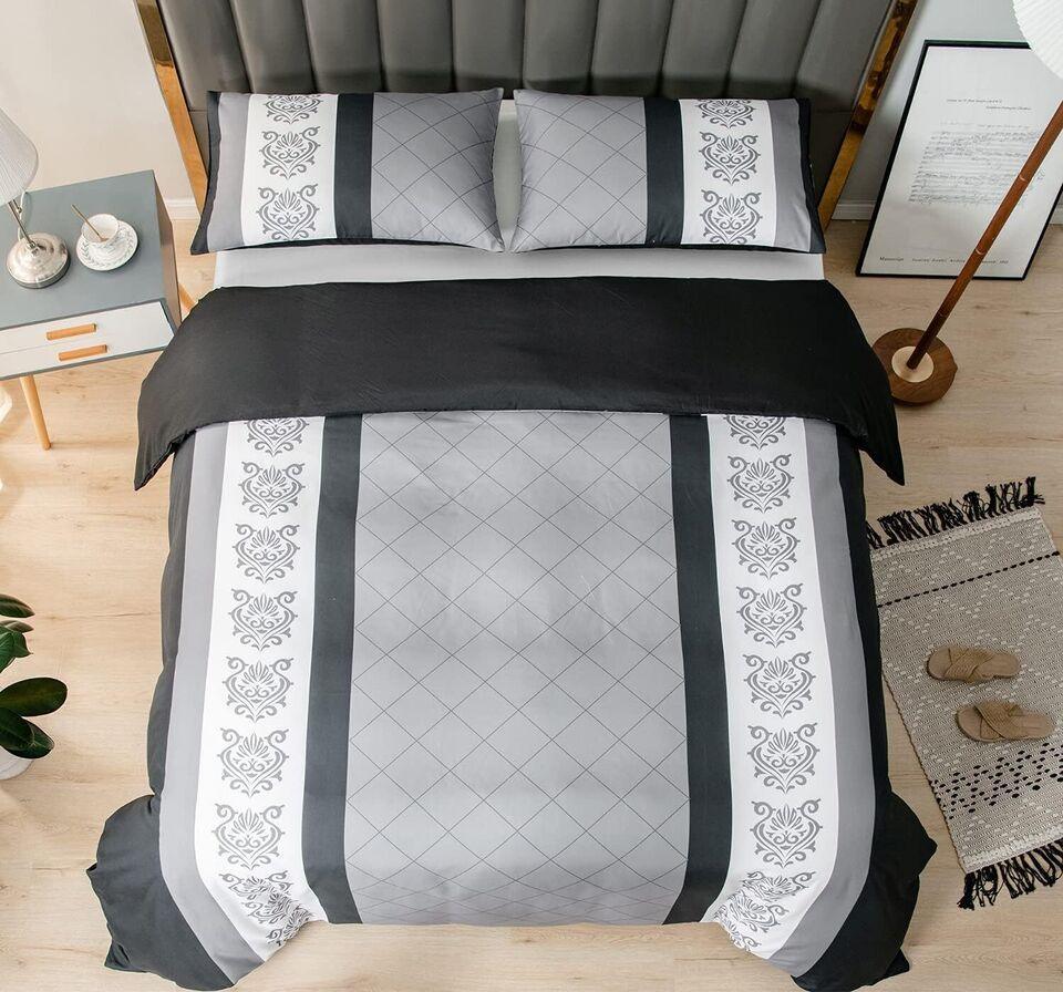 Lazzaro Duvet Cover Set-Bohemian (Grey,White and Black - Pamposh