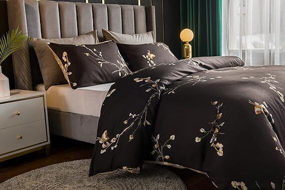 Lazzaro Duvet Cover Set-Coffee Beige (Brown) - Pamposh