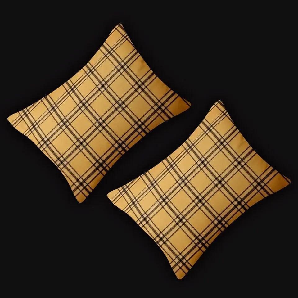 CGK Duvet Cover Set-Honey Checkered - Pamposh