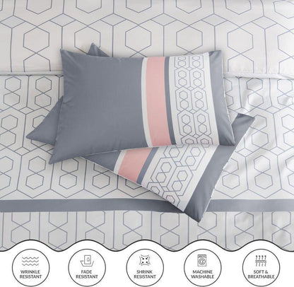 Pamposh Duvet Cover Set-Hexagon - Pamposh