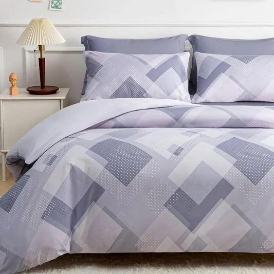 CGK Duvet Cover Set-Grey Matrix - Pamposh