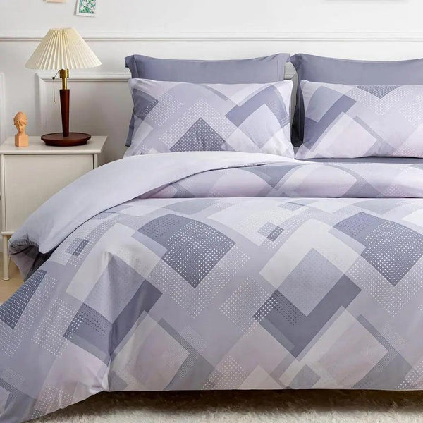 CGK Duvet Cover Set-Grey Matrix - Pamposh