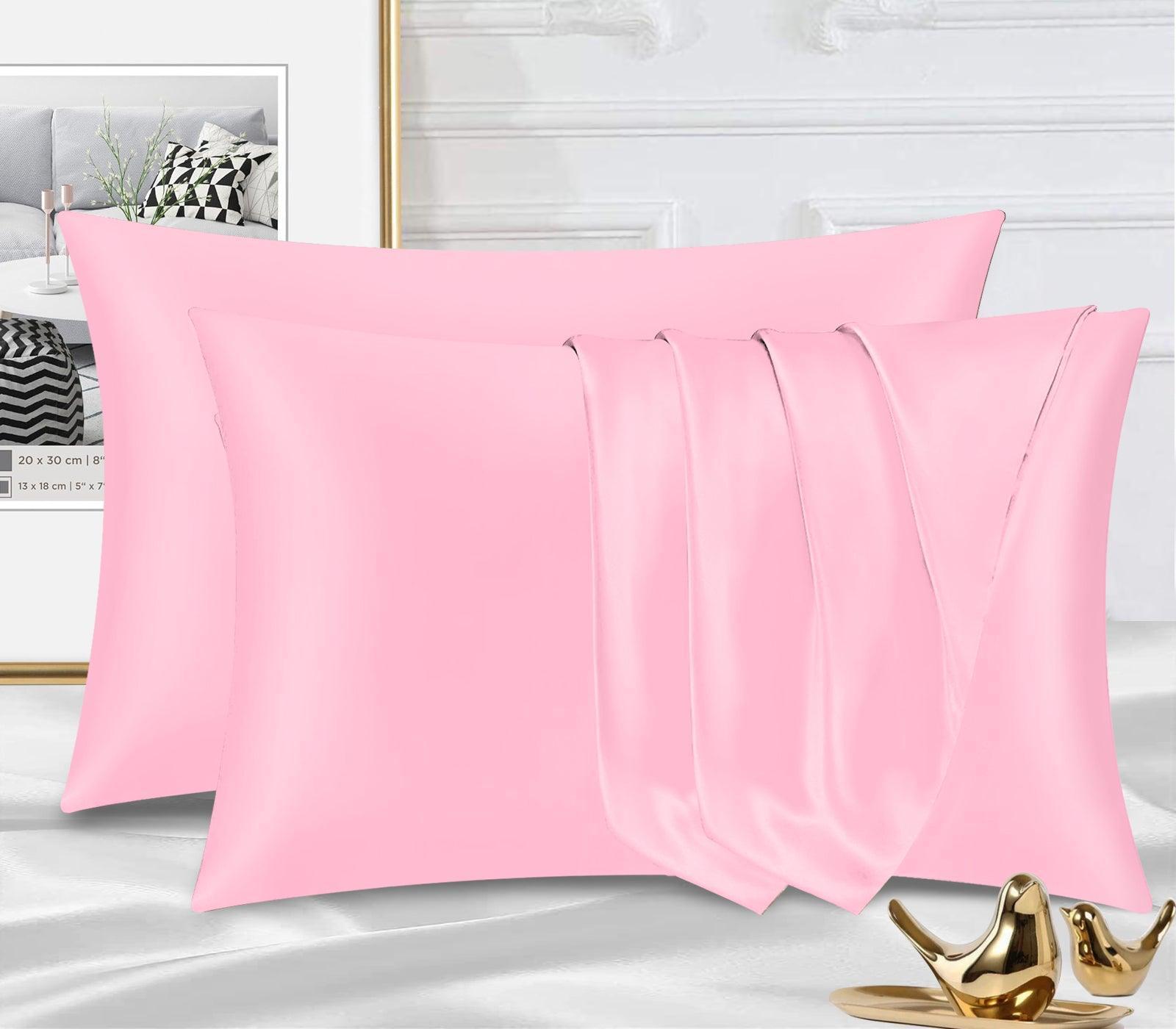 Satin Silk Pillowcase Baby Pink Pamposh